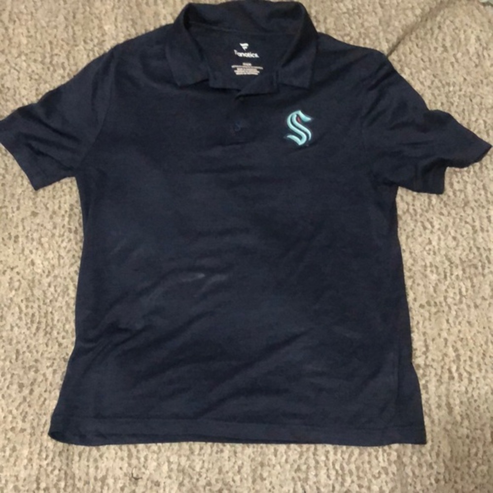 Fanatics men’s nhl Seattle kraken polo sz M